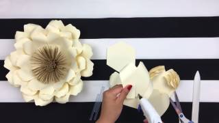DIY PAPER FLOWER BACKDROP | SPRING FLOWERS| TEMPLATE #14