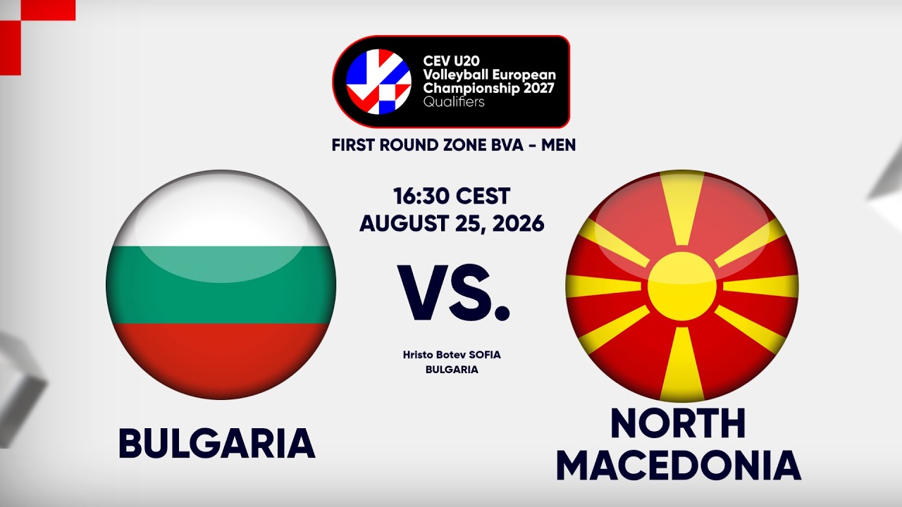 Full Match | BULGARIA vs NORTH MACEDONIA | CEV U20 Volleyball European Championship 2027 Men | BVA
