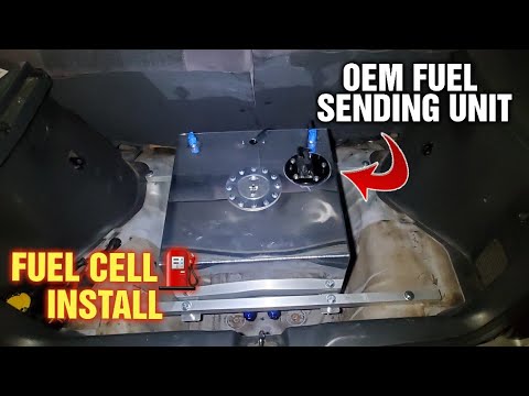 K20 AWD CIVIC BUILD FUEL CELL INSTALL WITH STOCK SENDING UNIT (GAS GAUGE WORKS )