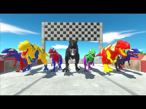 Trex Superhero Vs Carcharodontosaurus Dc Marvel Speed Race Death Climb Jurassic World Evolution