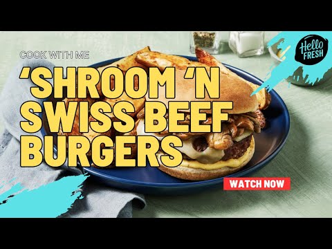 HelloFresh 'Shroom n Swiss Beef Burger Recipe 🍔 *ASMR Cooking*