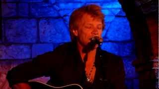 Wanna Make A Memory Jon Bon Jovi live acoustic Napa San Francisco Aug 28 2012