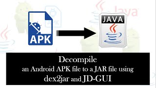 Decompile an Android APK file to a JAR file using dex2jar and JD-GUI