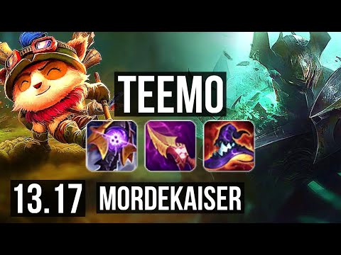 TEEMO vs MORDEKAISER (TOP) | 3.9M mastery | NA Master | 13.17