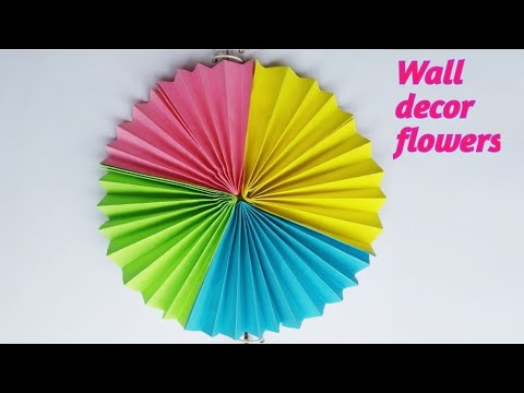 Wall decor flowers || easy origami || paper origami || crafts making || DIY crafts | wall hangings |