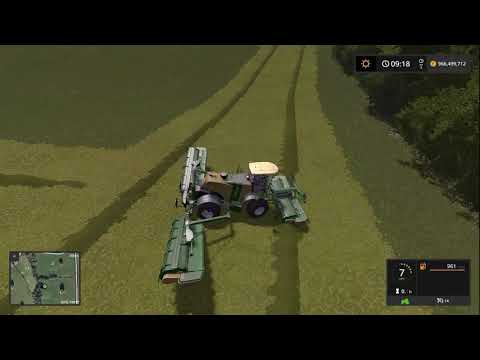 Mowing for silage on Oakfield Farm