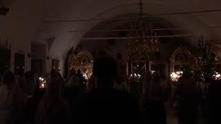 Ночная литургия в Годеново. Причастие