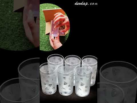 300 ml stylish look plastic juice glass 0630, 6 piece