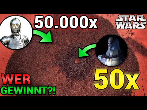 50 Mandalorians vs. 50,000 Protocol Droids - Who wins? - UEBS Star Wars