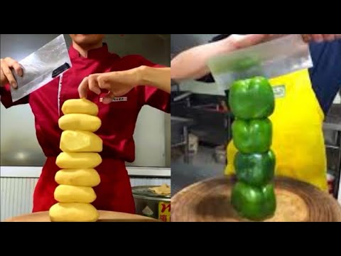 Crazy knife skills | Satisfying knife cutting skills | Oddly Satisfying Things