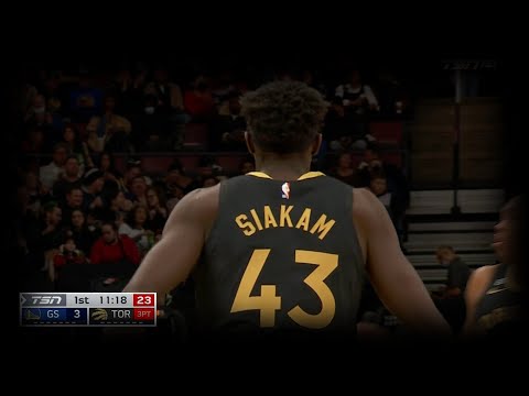 Pascal Siakam Back to Back 3's - Raptors vs Warriors