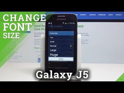 How to Change Font Size in Samsung Galaxy J5 - Adjust Font Style