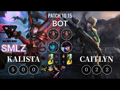 OMG Smlz Kalista vs Caitlyn Bot - KR Patch 10.15
