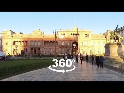 360 Video walking through Buenos Aires, from Florida Street to Puerto Madero