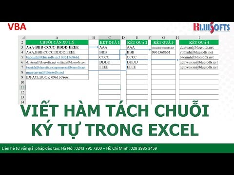 Giới thiệu giải pháp tách chuỗi bằng VBA   Nội dung đào tạo VBA Bluesofts