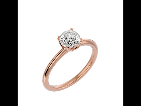 Inel de logodna Impressive Briliant Rose Aur 18k Diamant Natural - Camelia