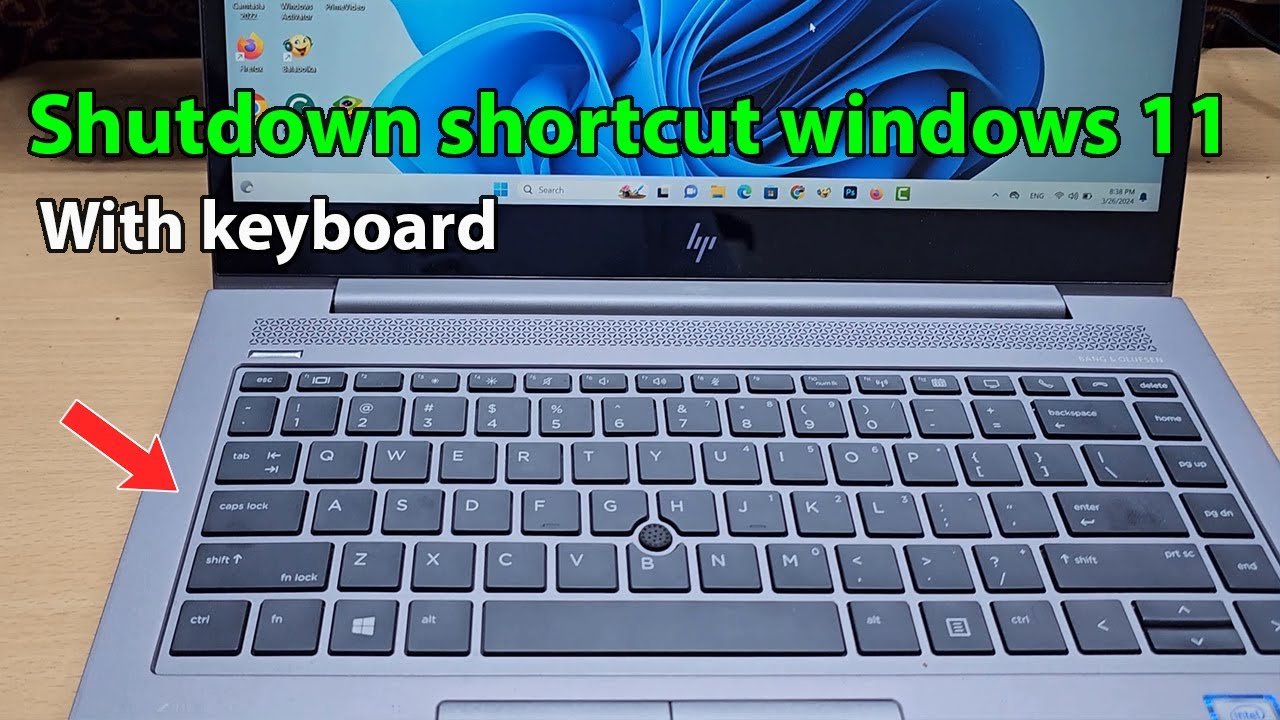 How to shut down laptop with keyboard windows 11