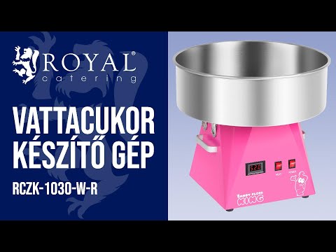 Videó - Vattacukor gép - 52 cm - rózsaszín