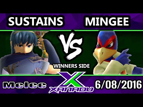 S@X 160 - Mingee (Falco) Vs. Sustains (Marth) SSBM Tournament - Smash Melee