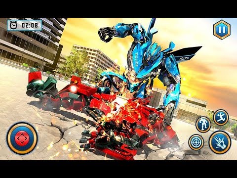 Real Police Car Chase Robot Transforming | Android Gameplay (Cartoon Games Network)
