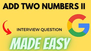 YouTube video 'Add Two Numbers II - Leetcode 445 - Python'