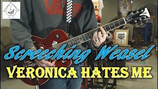 Screeching Weasel - Veronica Hates Me - Punk Guitar Cover (guitar tab in description!)