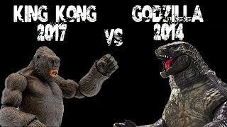 GODZILLA 2014 VS KONG 2017 TOY BATTLE