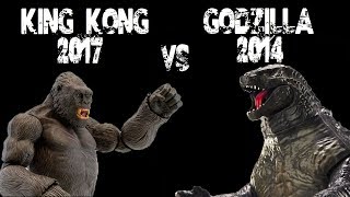 GODZILLA 2014 VS KONG 2017 TOY BATTLE