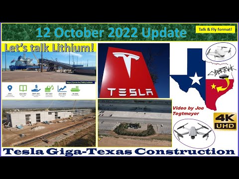 Discuss Core Lithium & Cathode Plant on this 12 October 2022 Giga Texas Construction Update(07:45AM)