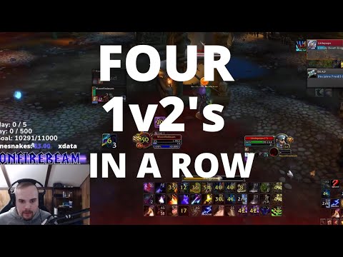 Four 1v2's In A Row! - Shadowlands Boomkin 2v2 Arena Gold Carries