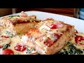 SALMÓN A LA TOSCANA Con Espinacas