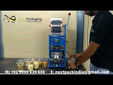 POPCORN GLASS PACKING MACHINE, MANUAL CUP SEALING MACHINE, GLASS SEALING MACHINE