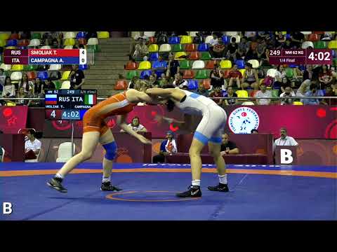 1/4 WW - 62 kg: T. SMOLIAK (RUS) v. A. CAMPAGNA (ITA)
