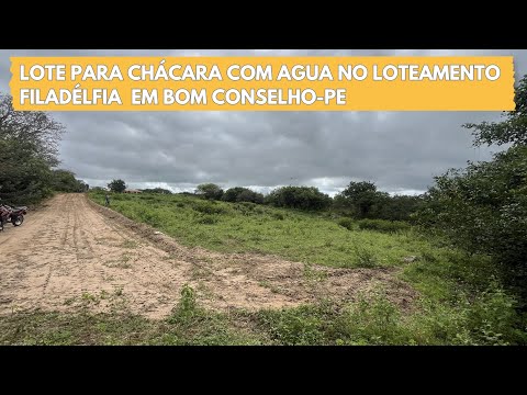LOTE PARA CHÁCARA COM AGUA NO LOTEAMENTO FILADÉLFIA