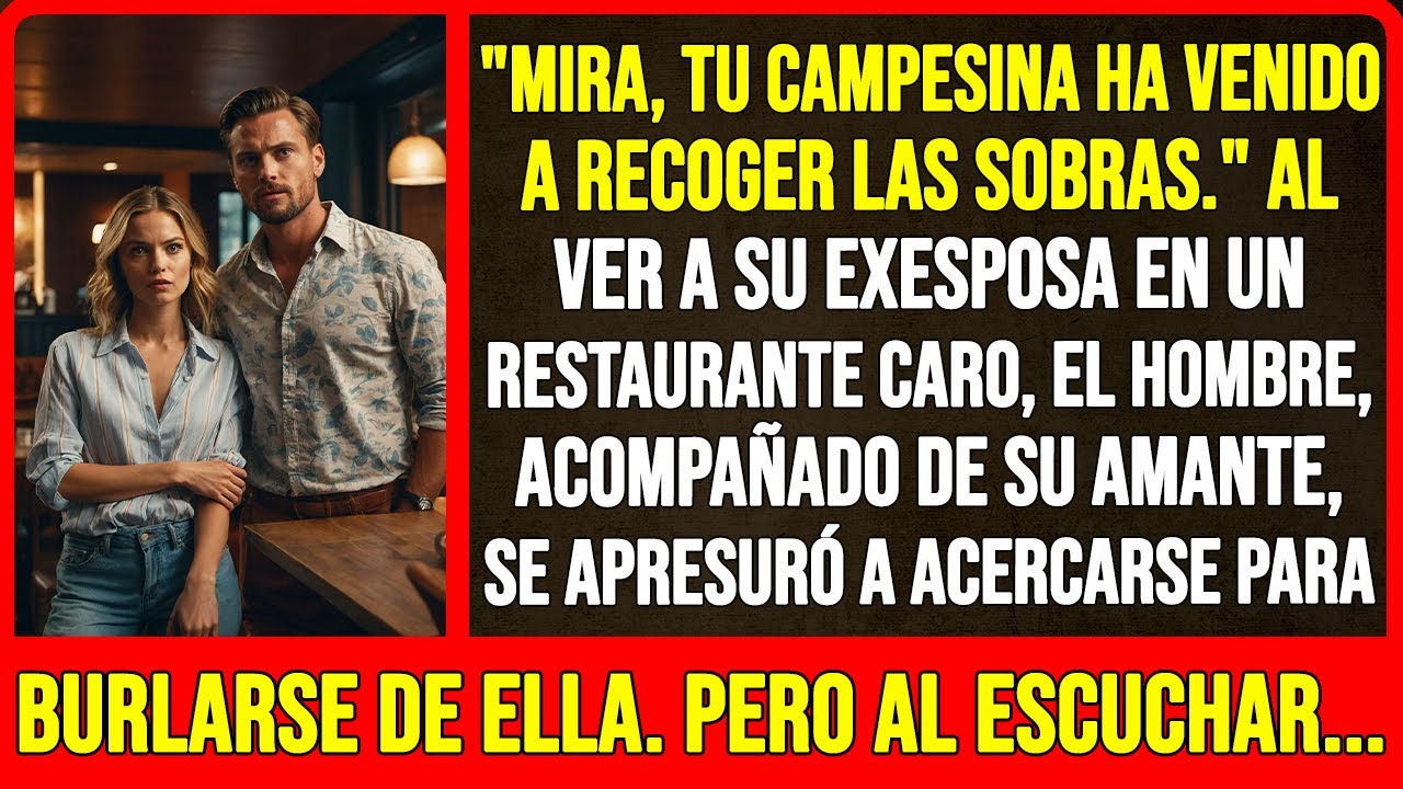 "Mira, tu campesina ha venido a recoger las sobras." Al ver a su exesposa en un restaurante caro...
