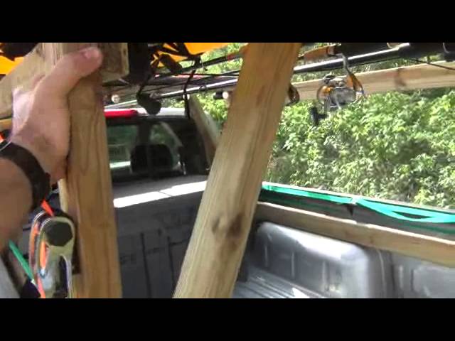 DIY kayak truck rack