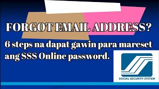 How to reset SSS Online Account Password | Forgot Email address |