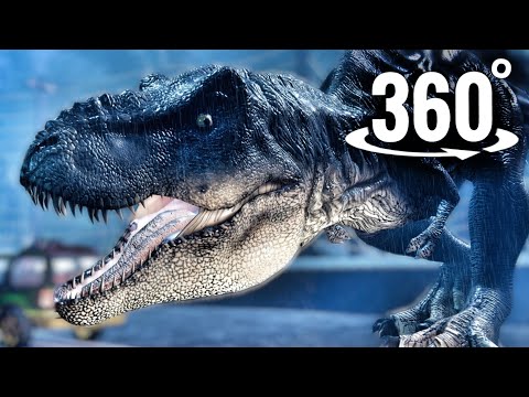 360 Video VR Jurassic Park T-Rex 360° Dinosaur Escape Outbreak