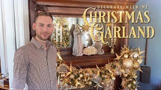 Christmas Decorate With Me 2022 - Christmas Fireplace Mantel Garland - Holiday Decorating Ideas