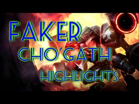 SKT T1 Faker - Cho'Gath vs LeBlanc - Highlights - Korean SoloQ - Season 2015 - League of Legends