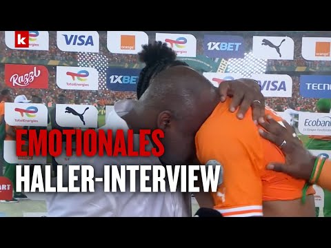 Video Thumbnail: Vollkommen aufgelöst: Haller lässt nach Triumph Gefühlen freien Lauf | Afrika Cup