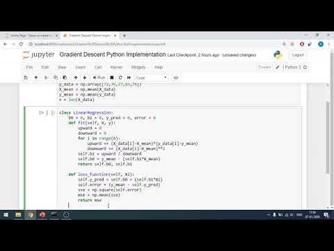 Gradient Descent Python Implementation From Scratch Getting Started With Machine Learning