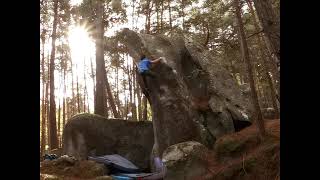 Video thumbnail of Da Capo, 7c. Fontainebleau