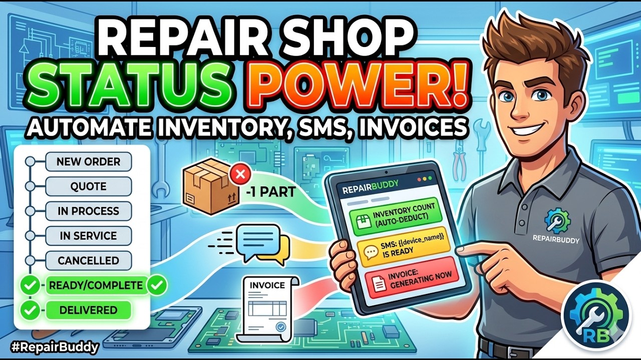 How to Automate Your Repair Shop Business Logic using RepairBuddy Custom Repair Job Statuses