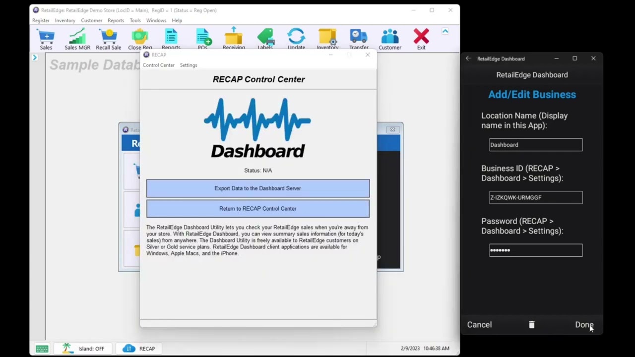 How to Set Up the RetailEdge Dashboard App