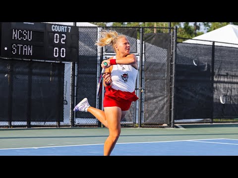NC State Women's Tennis Final Point vs #6 Stanford (National Title Match Birth) I Tuffy Talk