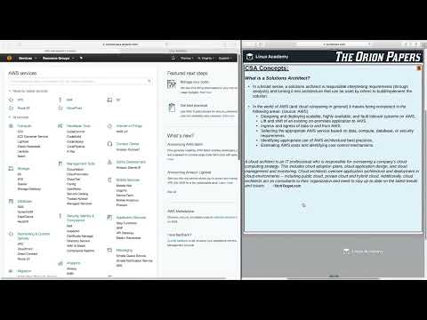 1 Introduction to the Orion Papers AWS TUTORIAL FOR BEGINNER CERTIFIED SOLUTIONS ARCHITECTASSOCIATE