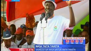 NASA flag bearer Raila Odinga woes residents of Taita Taveta in voting for his presidential bid