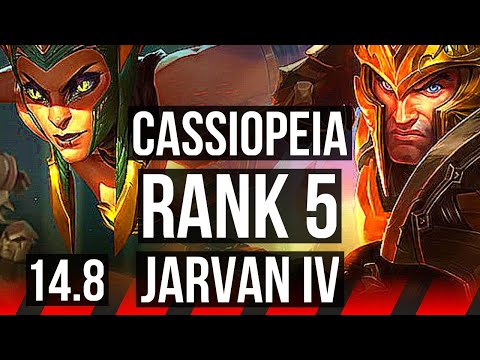 CASSIOPEIA vs JARVAN IV (TOP) | Rank 1 Cassio, Rank 5, 5k comeback, 42k DMG | EUW Challenger | 14.8