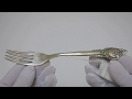 Видеообзор Серебряная столовая вилка Розочка 140лт